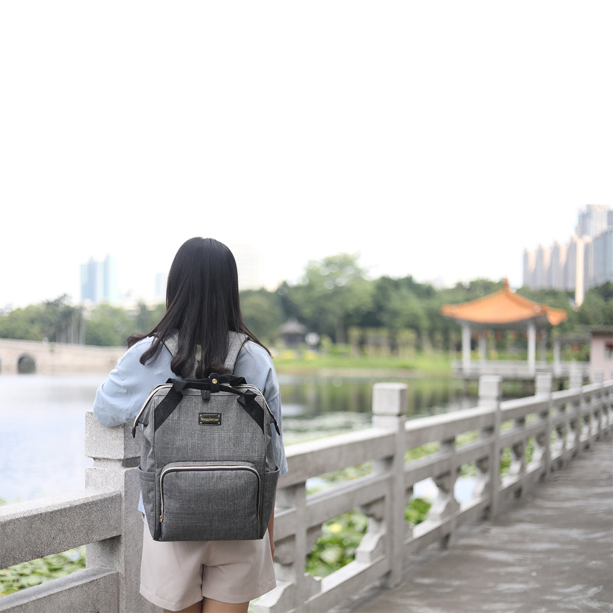 Snuggletime Oxford Backpack - Grey