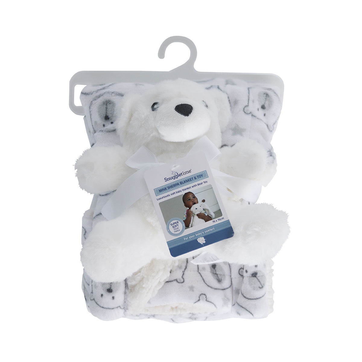 Snuggletime Mink Sherpa Blanket and Toy