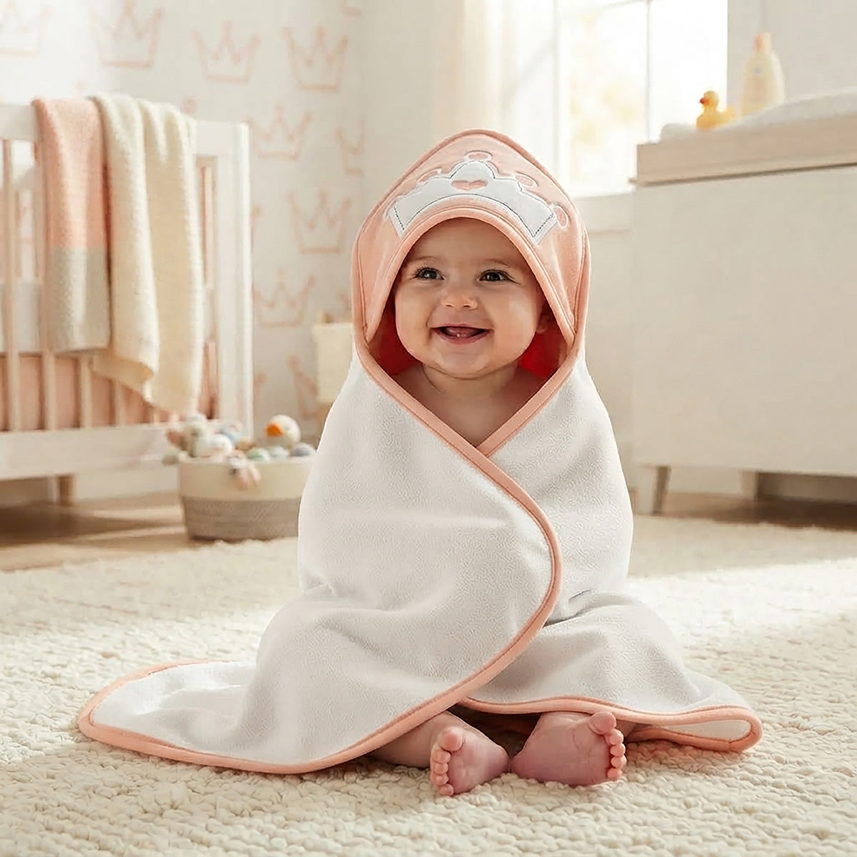 Snuggletime Hooded Towel with 3pk Facecloth Gift Set