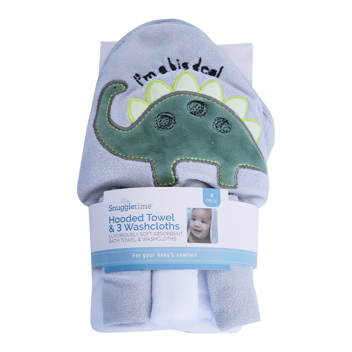 Snuggletime Hooded Towel with 3pk Facecloth Gift Set