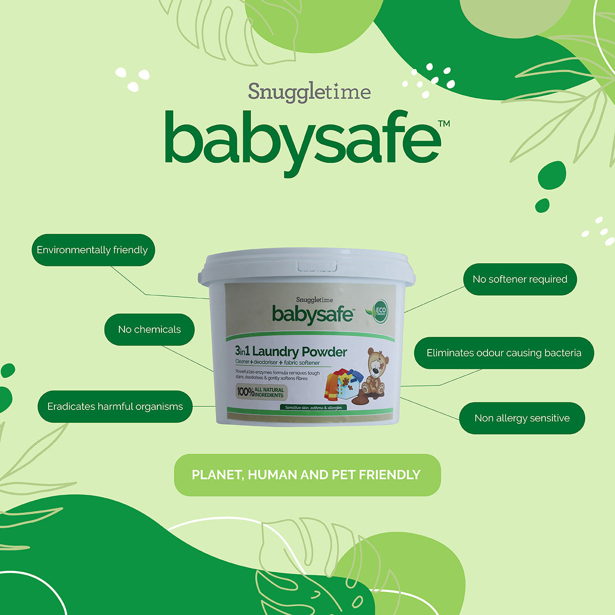 BabySafe 3in1 Laundry Powder - 2.5kg