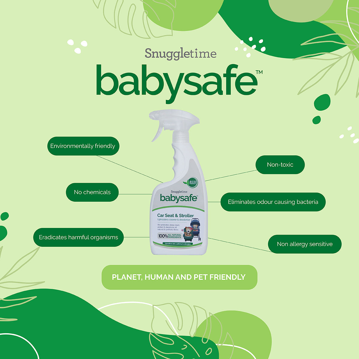 Snuggletime BabySafe Car Seat &amp; Stroller Deep Cleaner &amp; Deodoriser - 500ml