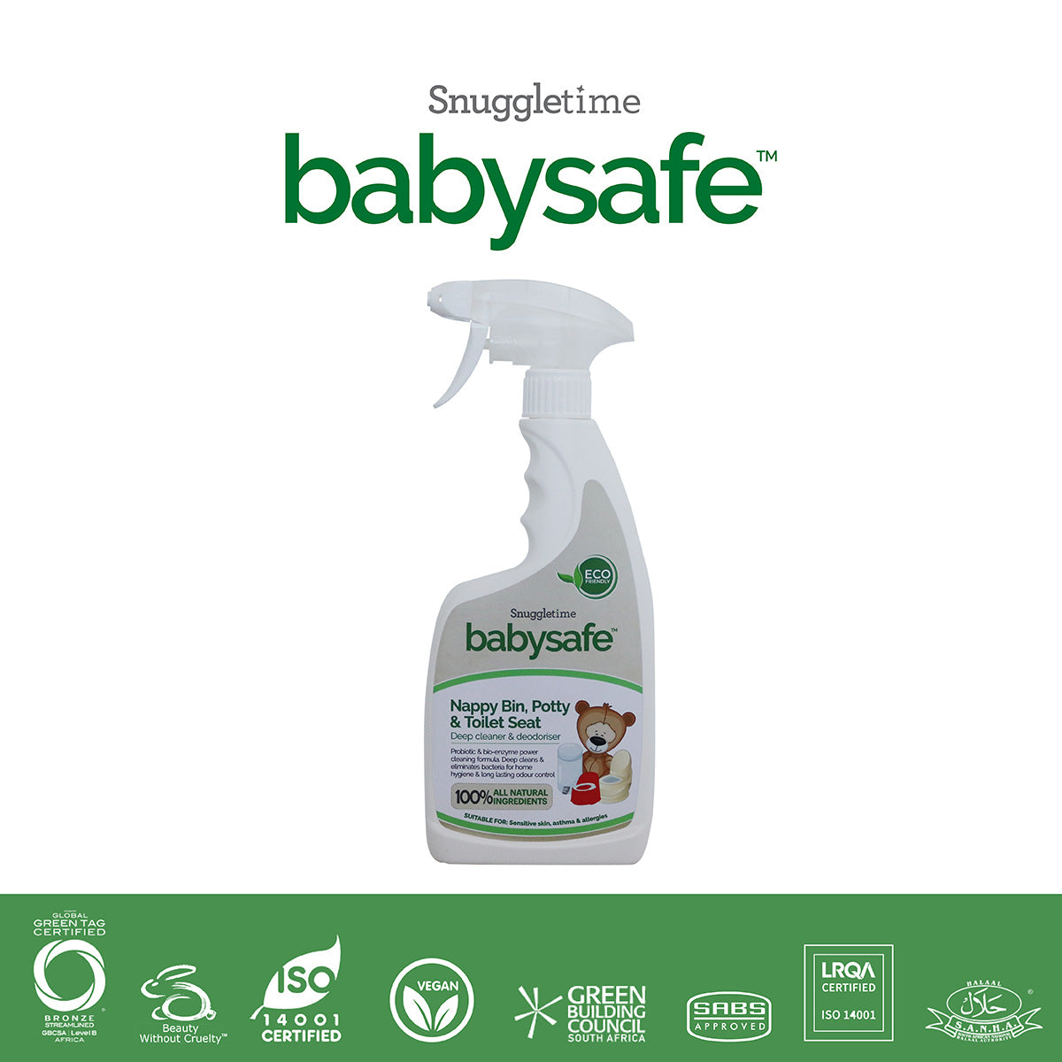 BabySafe Nappy Bin, Potty &amp; Toilet Seat Deep Cleaner and Deodoriser - 500ml