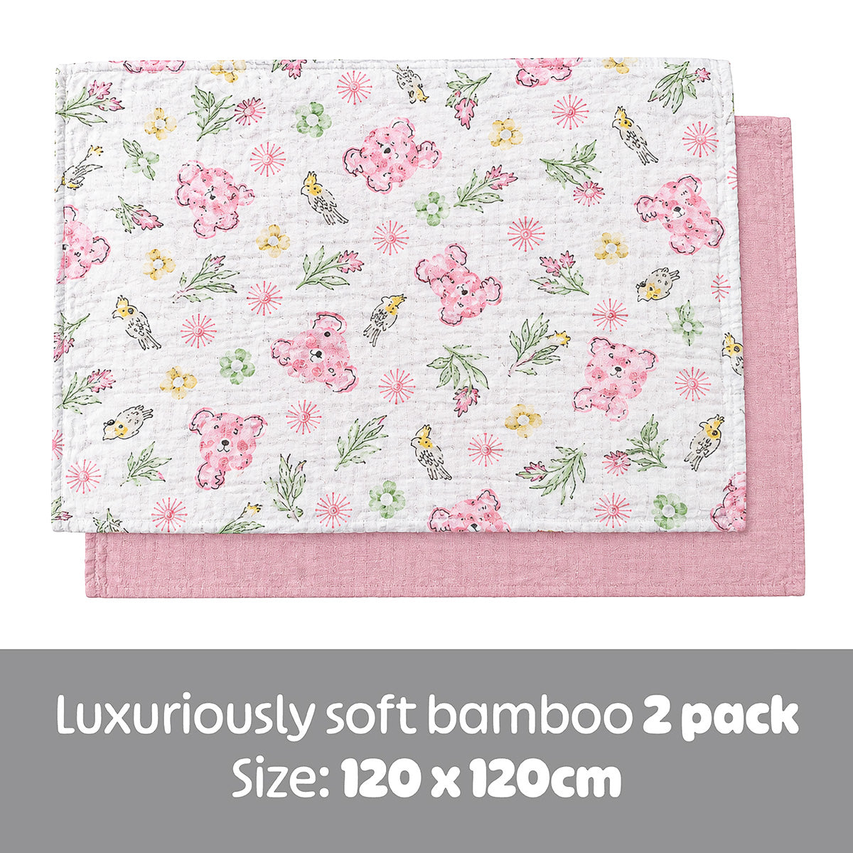 Snuggletime Bamboo Muslin Receiver 2pk