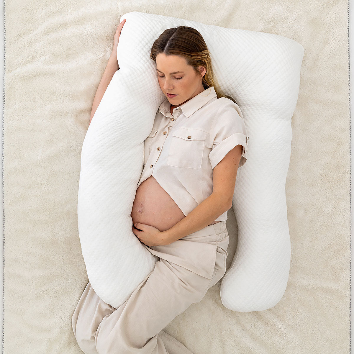 Snuggletime Full Body Pregnancy Support Pillow - Bamboo