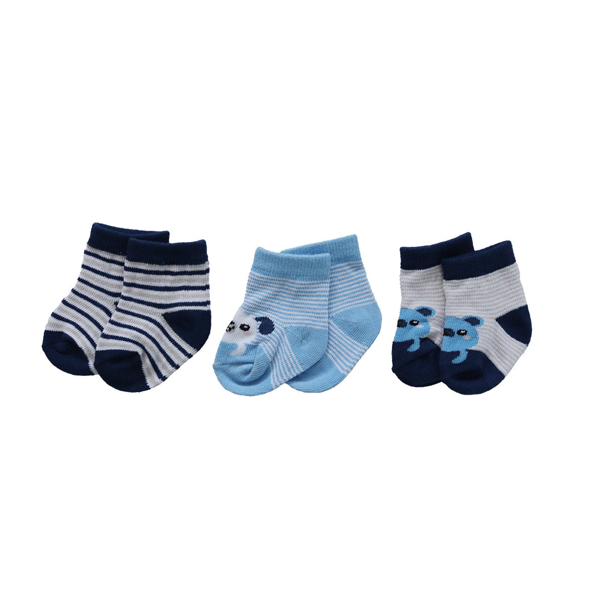 Snuggletime 3pk Socks 6-12 Months