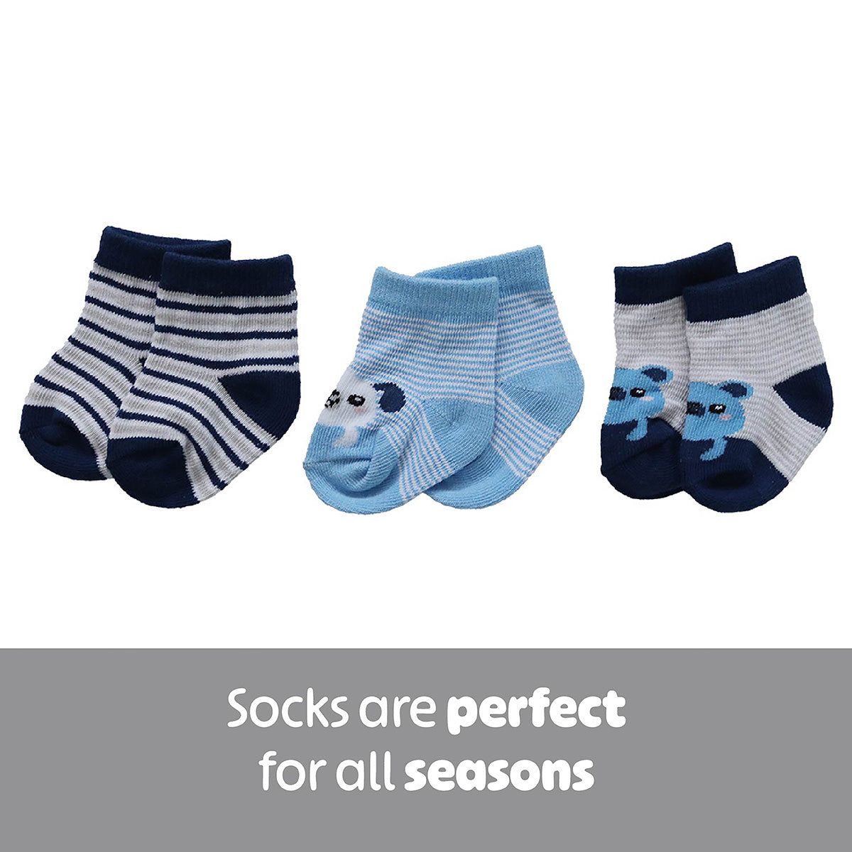 Snuggletime 3pk Socks 6-12 Months