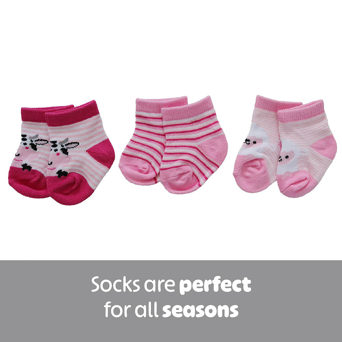 Snuggletime 3pk Socks 6-12 Months