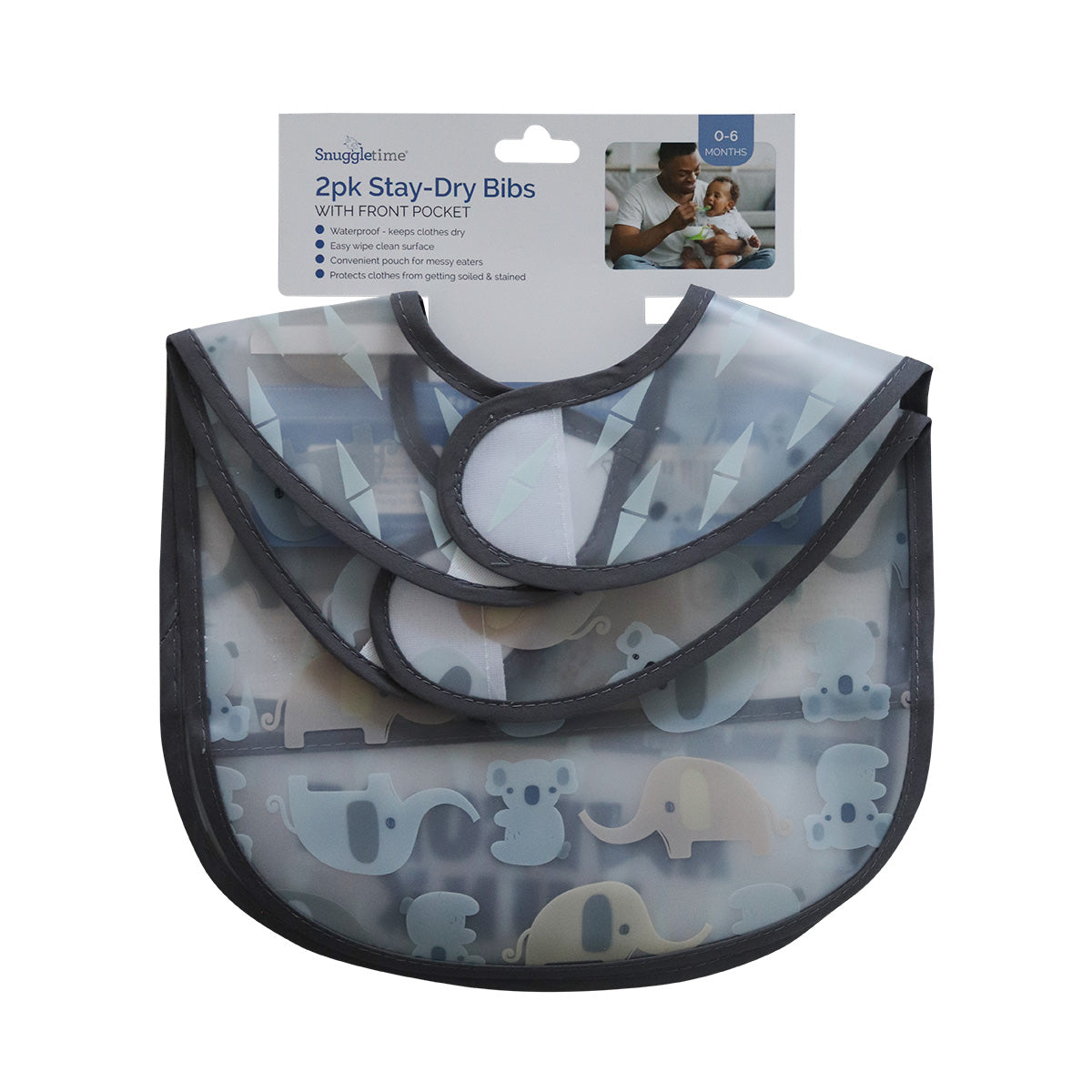 Snuggletime 2pk Stay-Dry Bibs