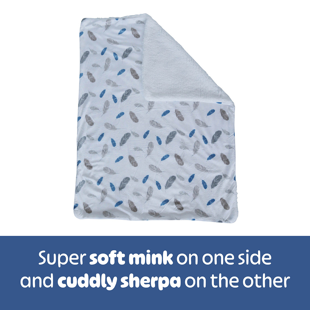 Snuggletime Mink Sherpa Blanket - Feather