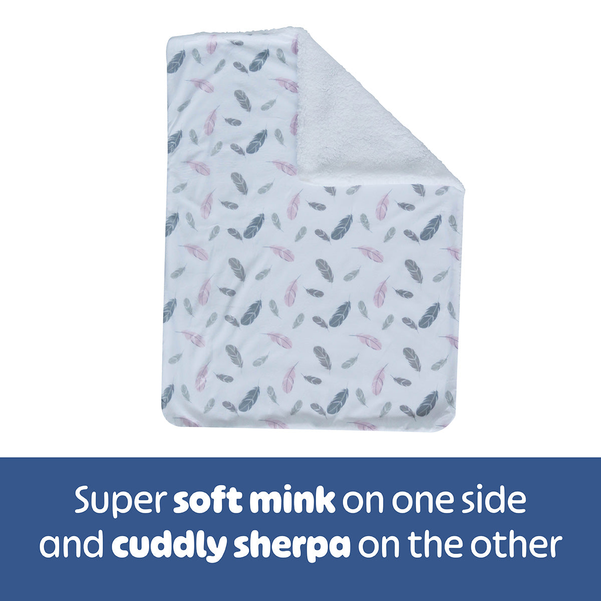 Snuggletime Mink Sherpa Blanket - Feather