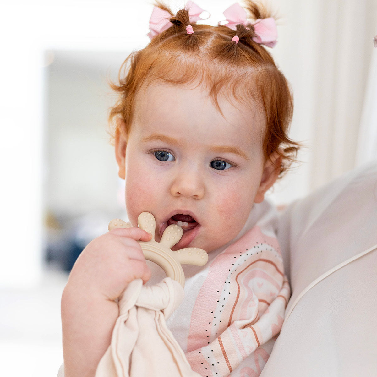 Back To Nature Silicone Teether Muslin Blankie