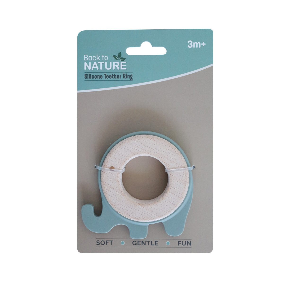 Back To Nature Silicone Teether Ring - Elephant