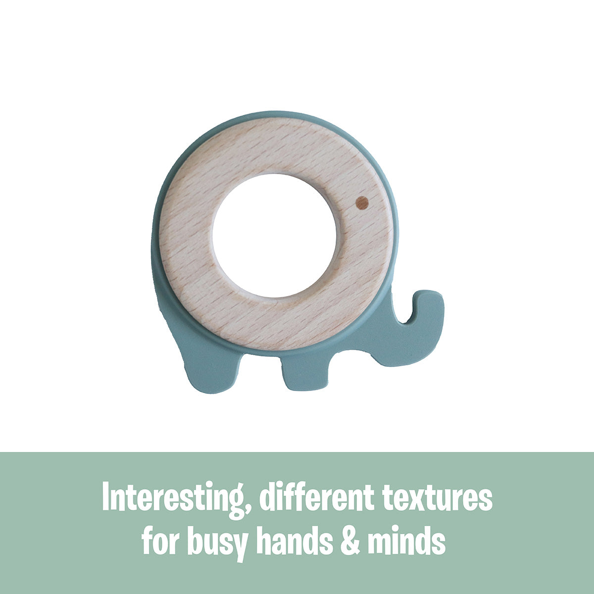 Back To Nature Silicone Teether Ring - Elephant