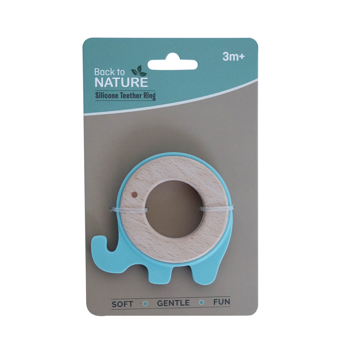 Back To Nature Silicone Teether Ring - Elephant