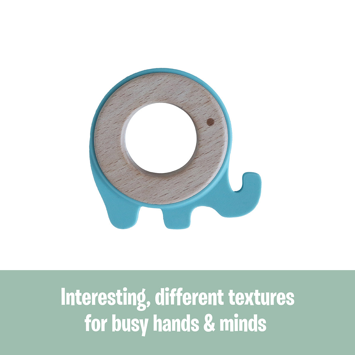 Back To Nature Silicone Teether Ring - Elephant