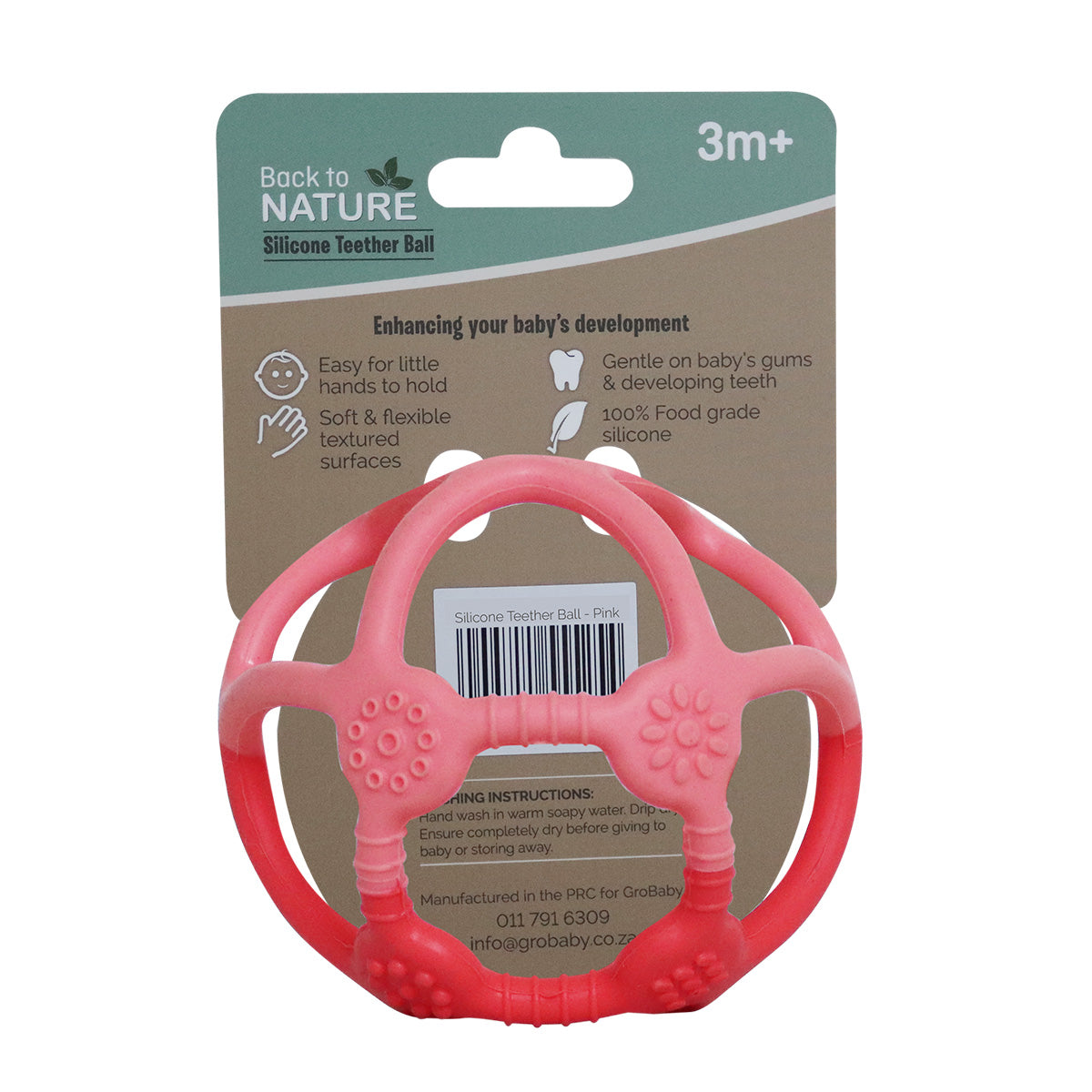 Back To Nature Silicone Teether Ball