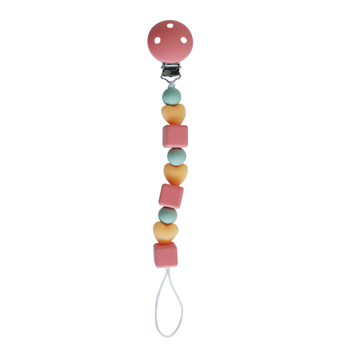 Back To Nature Silicone Pacifier Clip - Cubes