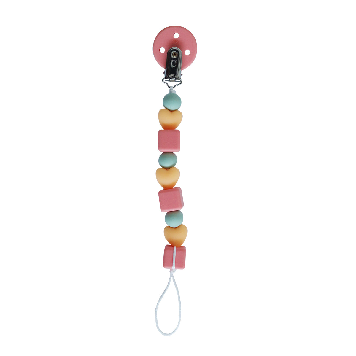 Back To Nature Silicone Pacifier Clip - Cubes