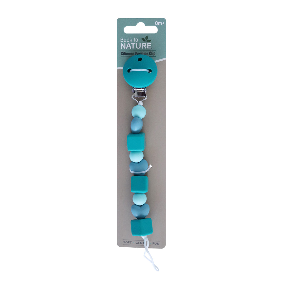 Back To Nature Silicone Pacifier Clip - Cubes