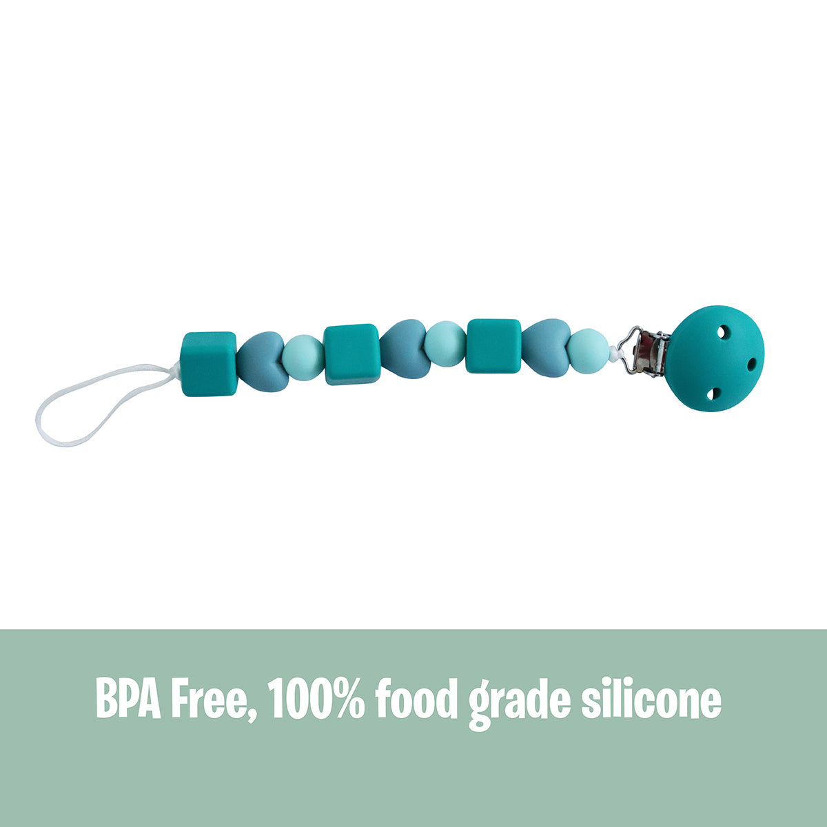 Back To Nature Silicone Pacifier Clip - Cubes