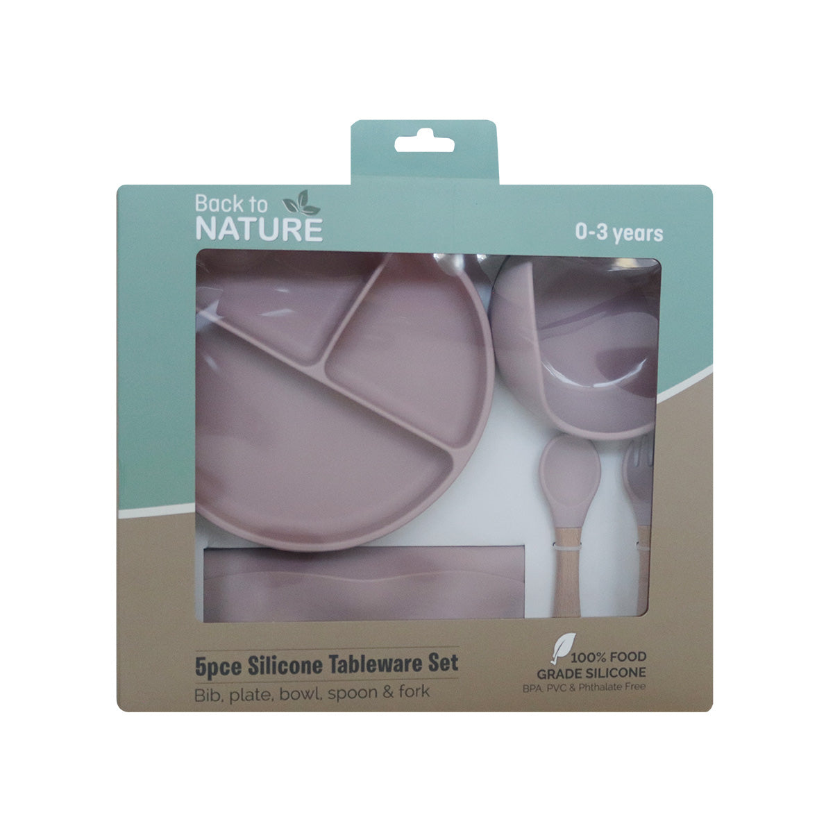 Back To Nature Silicone Feeding Set 5pc