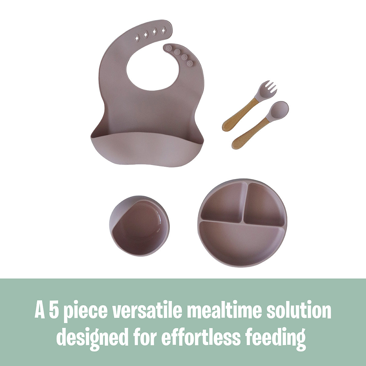 Back To Nature Silicone Feeding Set 5pc