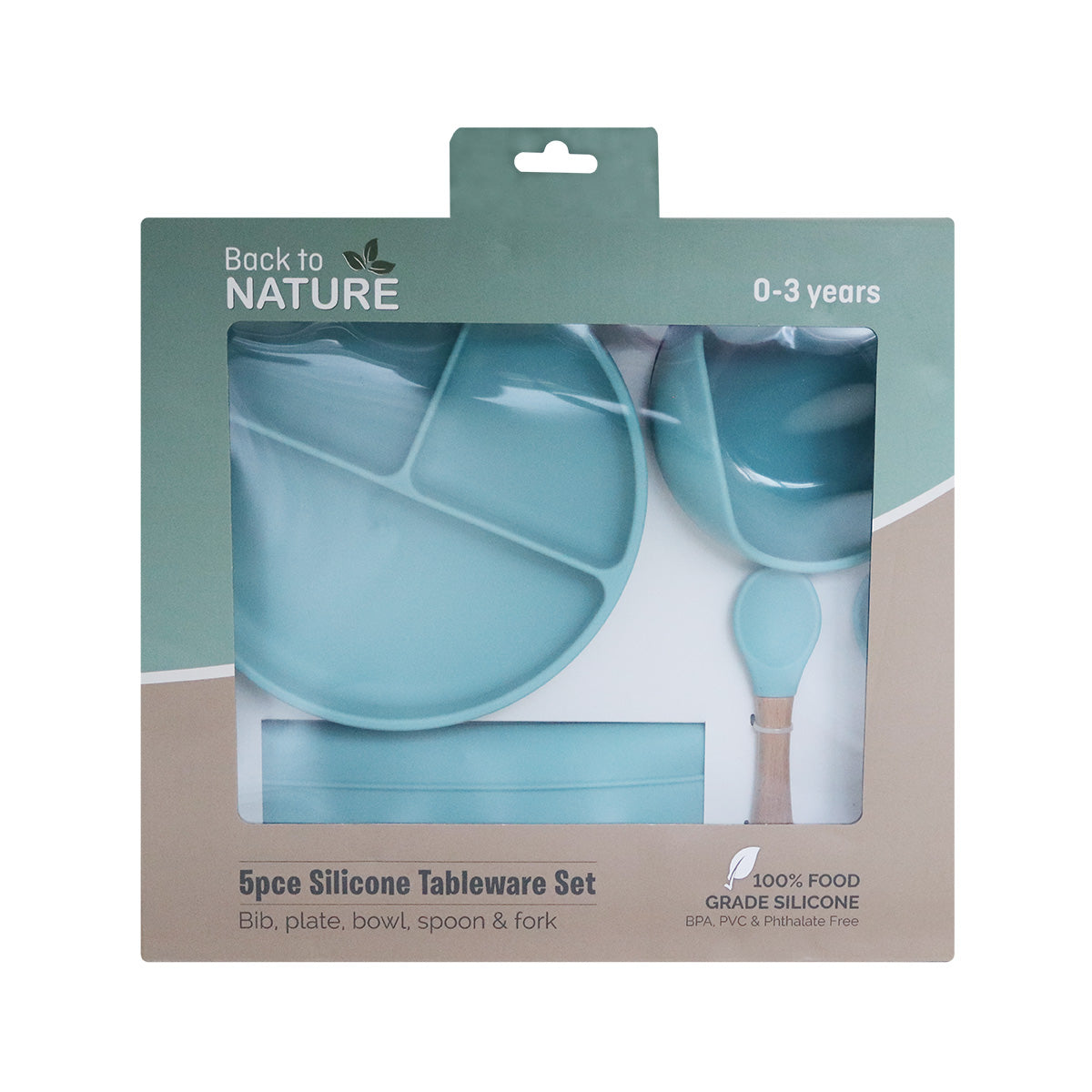 Back To Nature Silicone Feeding Set 5pc