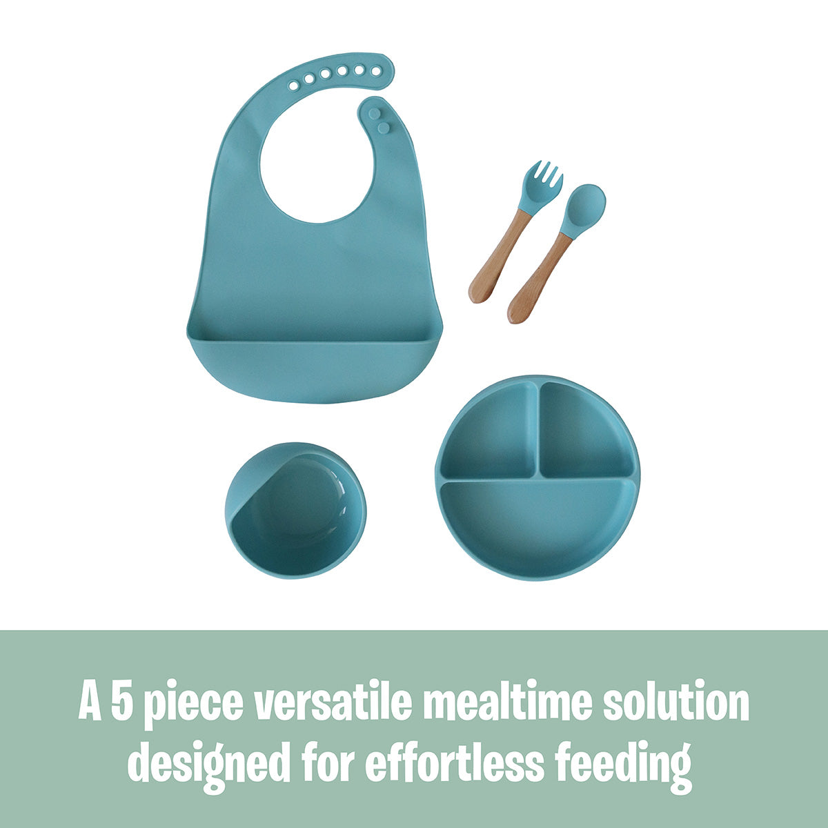 Back To Nature Silicone Feeding Set 5pc