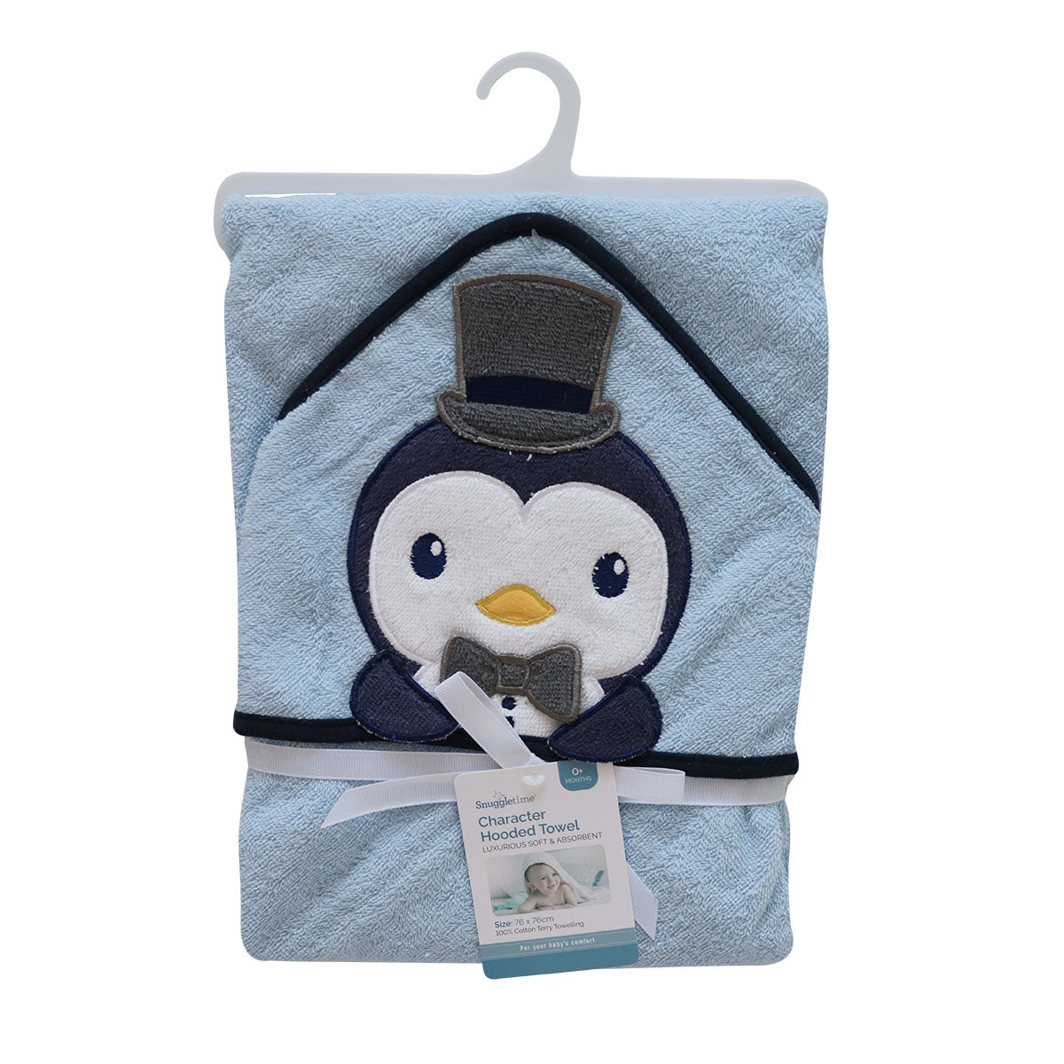 Snuggletime Character Hooded Towel Penguin