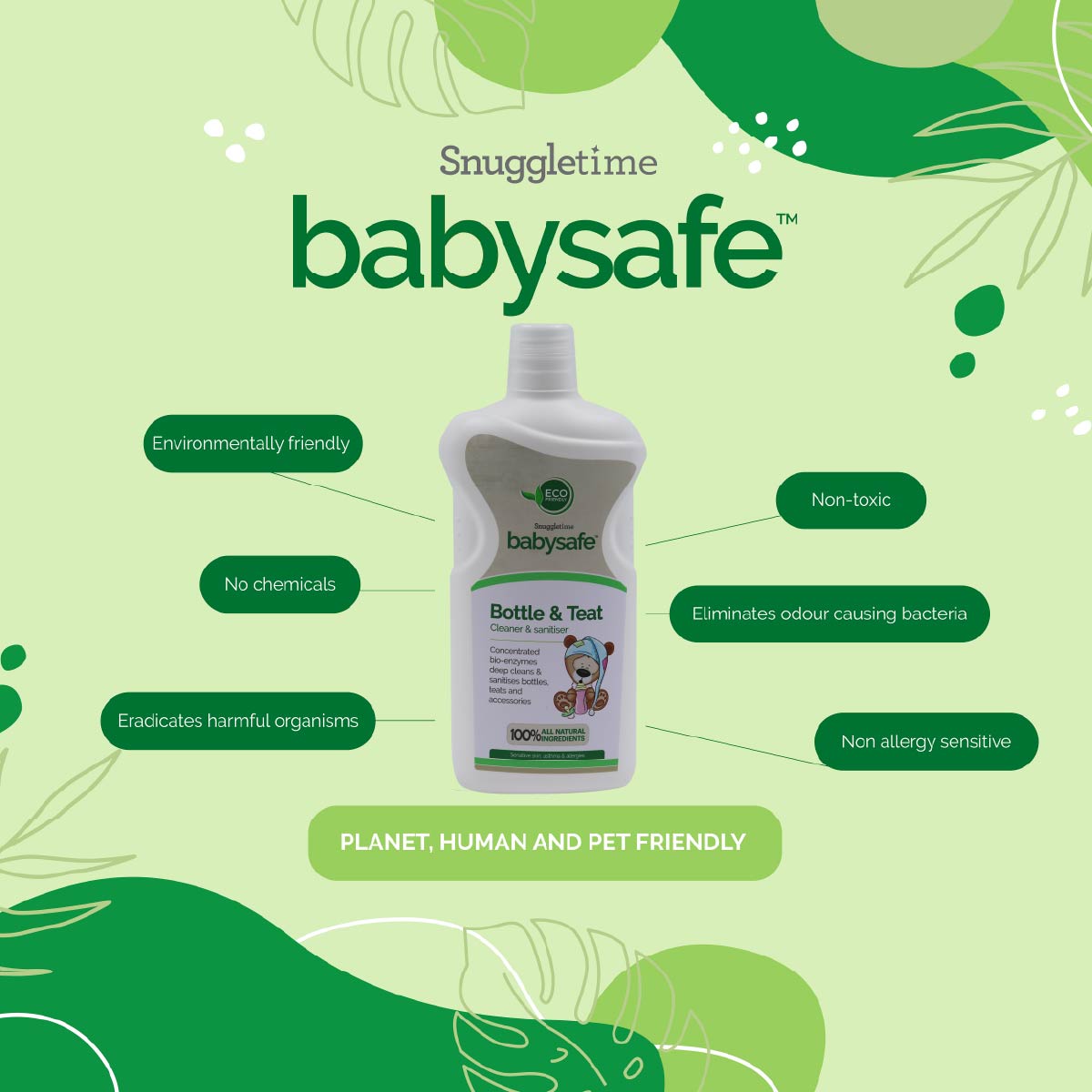 BabySafe Bottle and Teat Cleaner and Sanitiser - 1L
