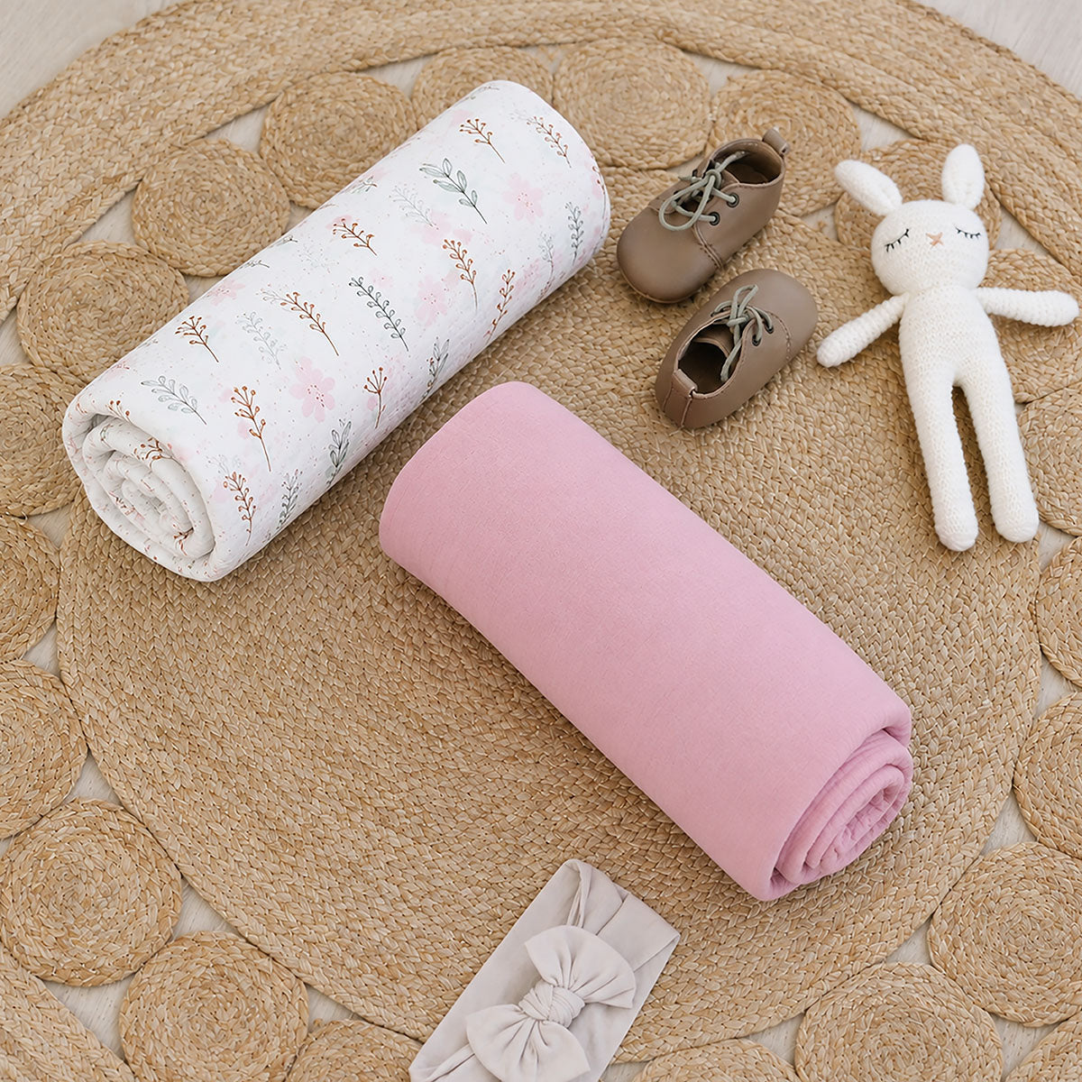 Snuggletime Swaddling Receiving Blanket 2pk