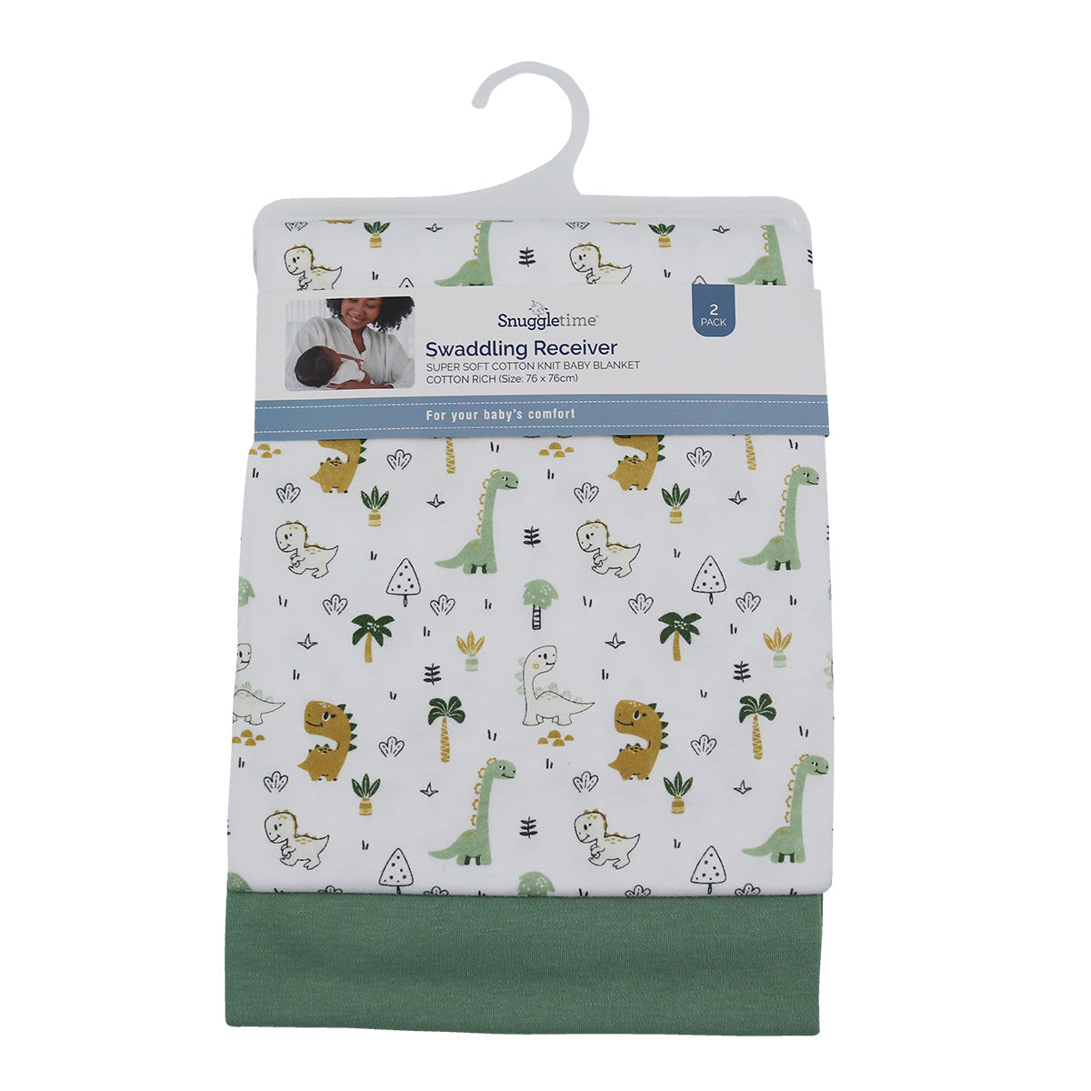 Snuggletime Swaddling Receiving Blanket 2pk