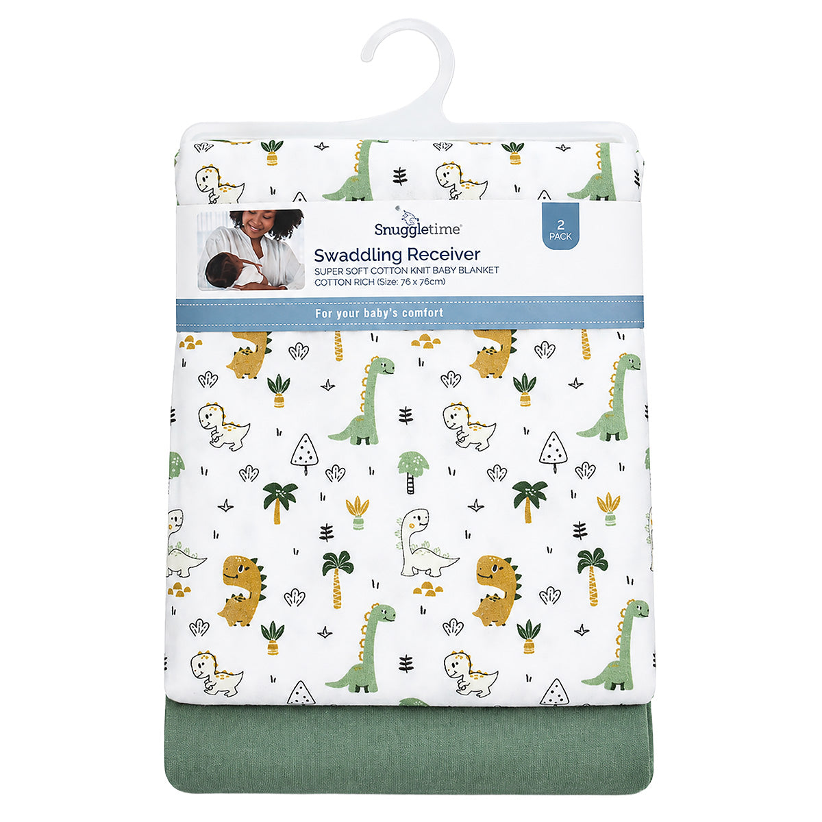 Snuggletime Swaddling Receiving Blanket 2pk