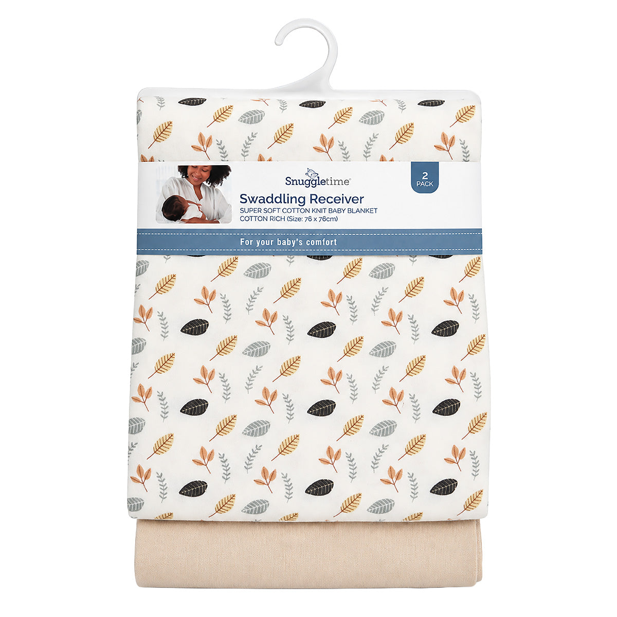 Snuggletime Swaddling Receiving Blanket 2pk