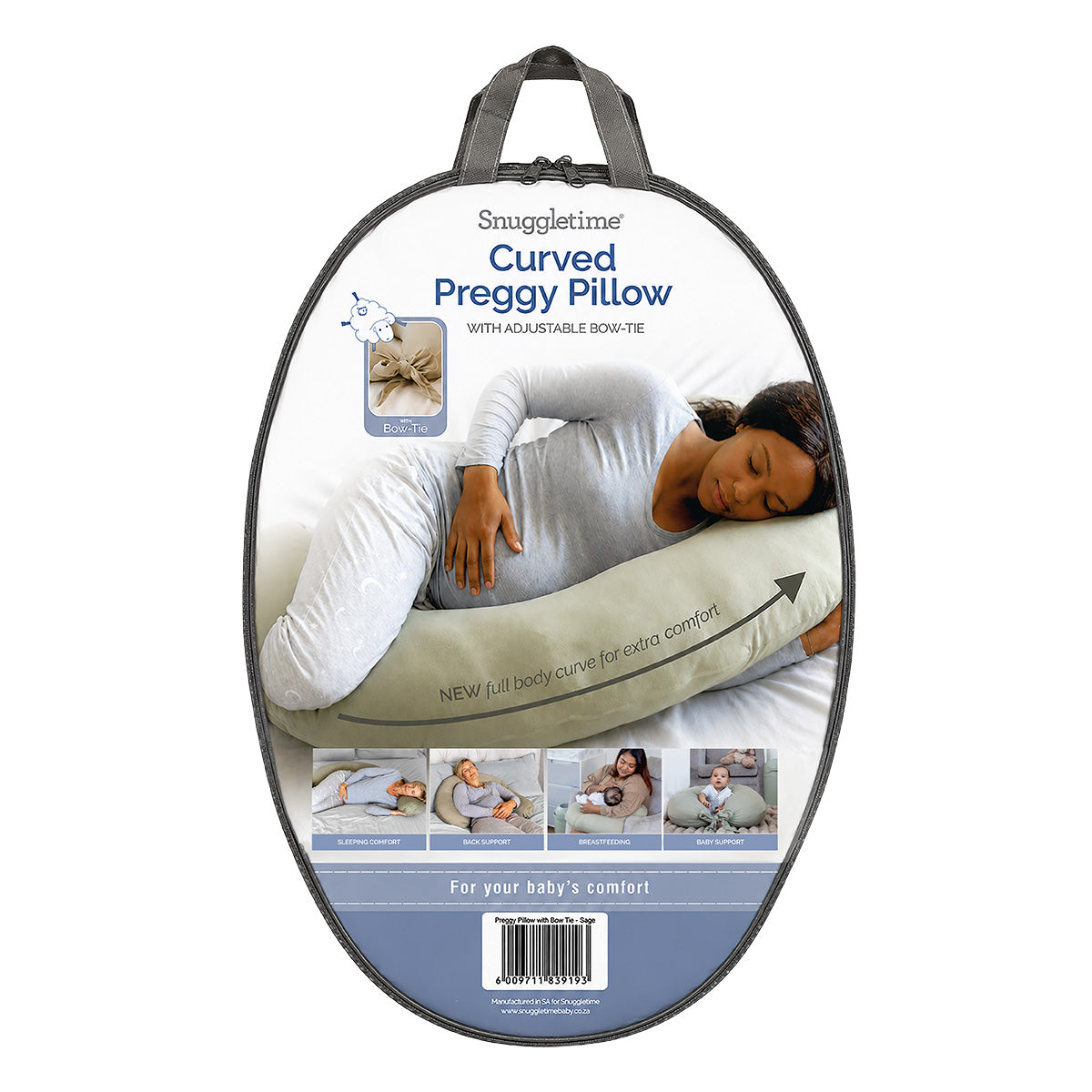 Snuggletime Curved Preggy Roll with bow-tie