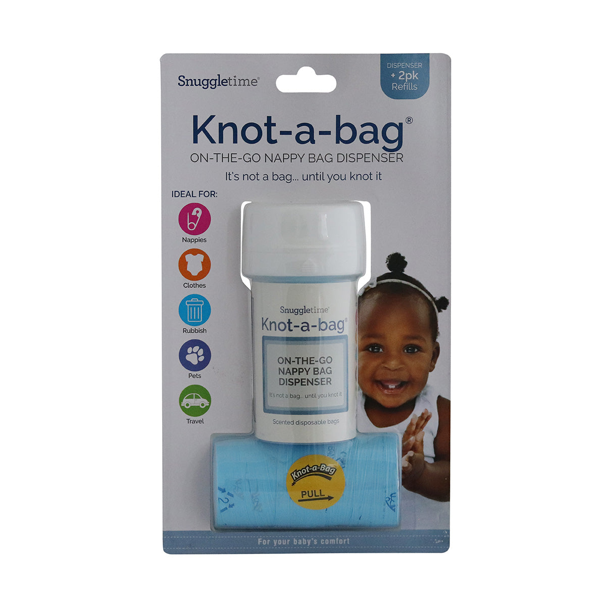 Snuggletime Knot-a-Bag Dispenser and 2 Refills