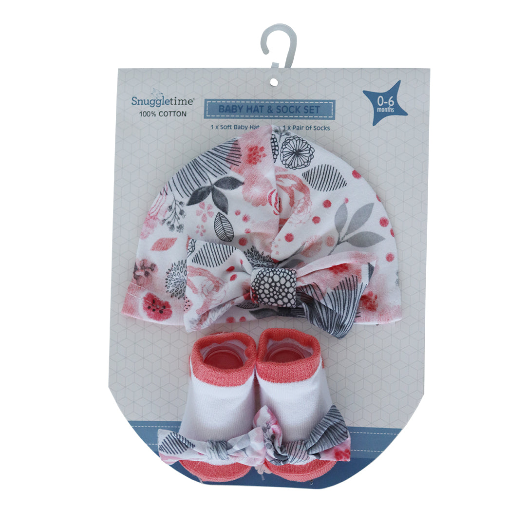 Baby hat and socks hot sale set