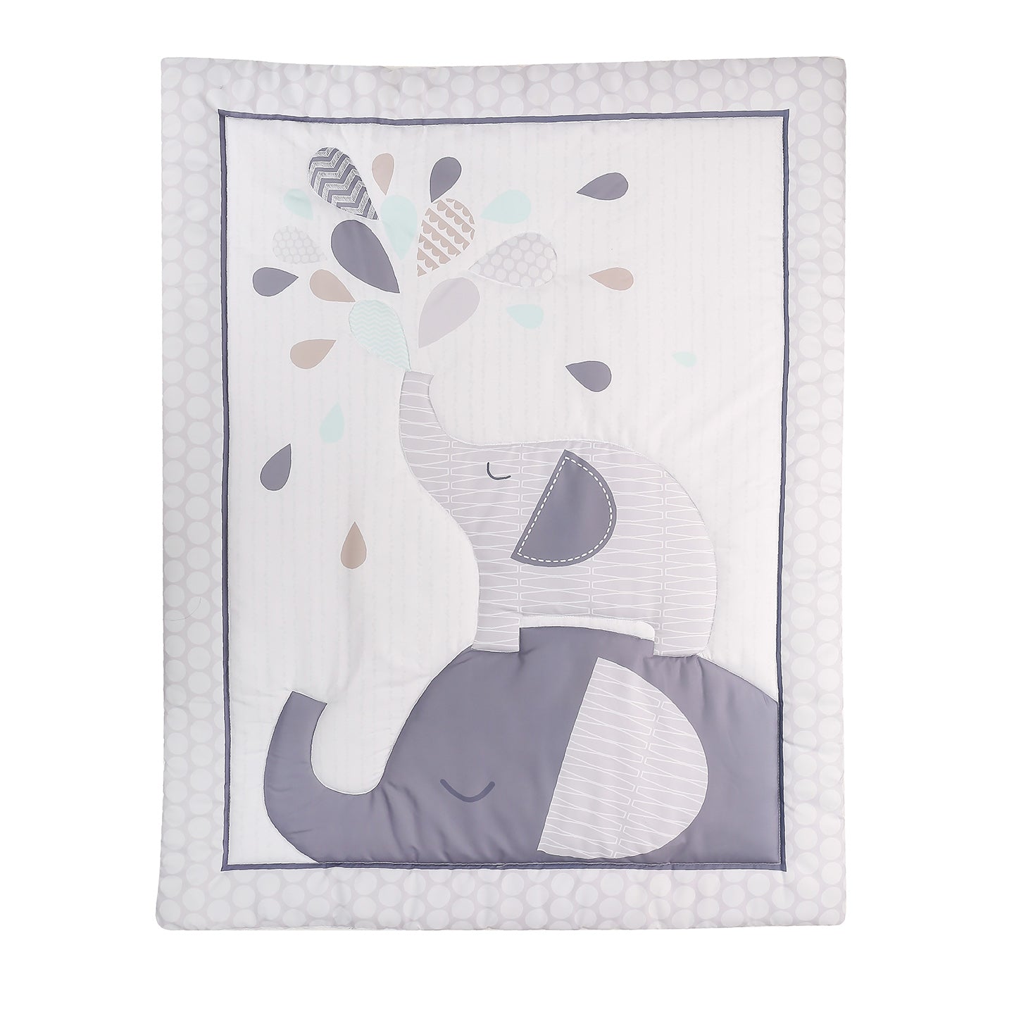 Snuggletime 3-Piece Quilt Set Grey Elephant
