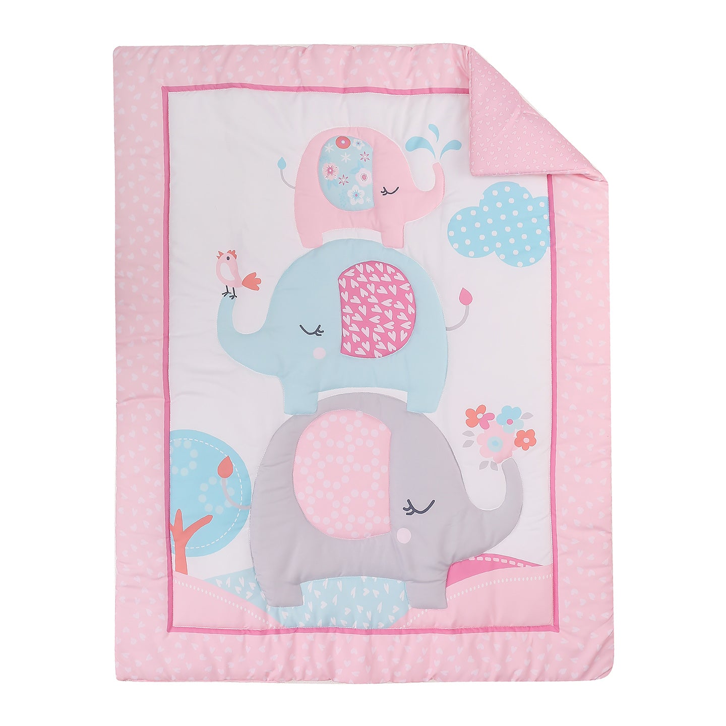 Pink elephant cheap nursery bedding