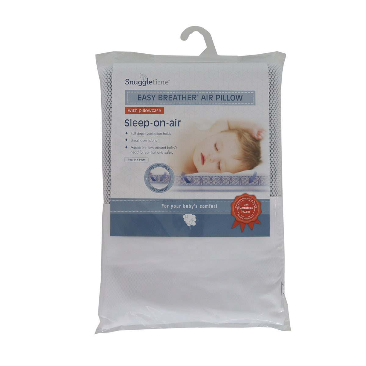 Snuggletime Nanotect Easy Breather Sleep on Air Pillow