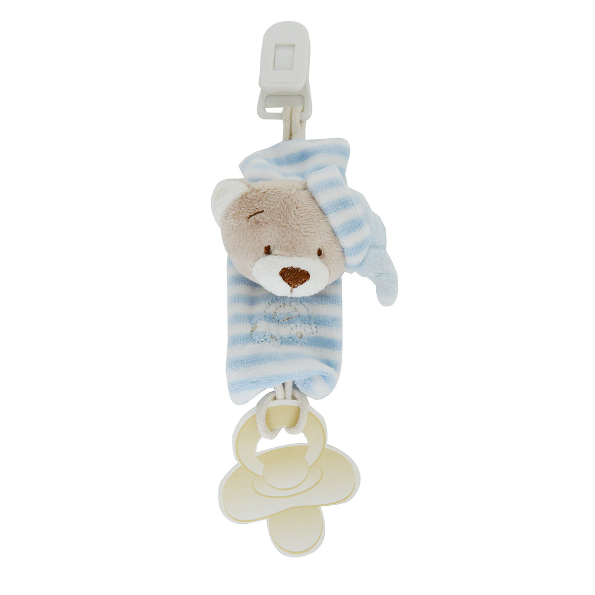 Snuggletime Classical Plush Bear Pacifier Clip