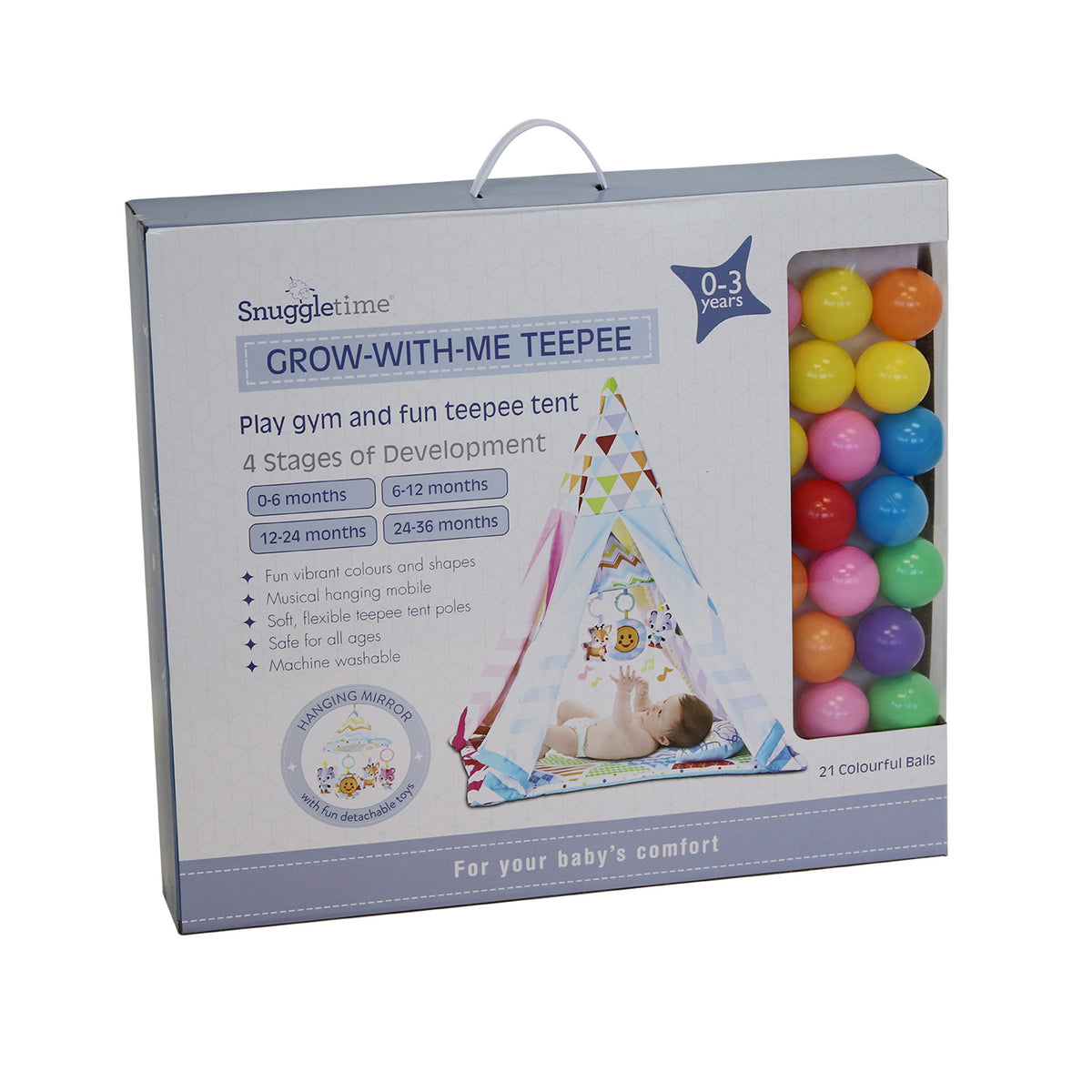 Snuggletime Grow-with-Me Teepee Activity Play Tent